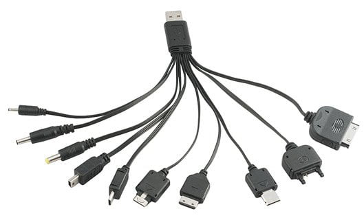 Различные типы зарядных устройств для телефонов